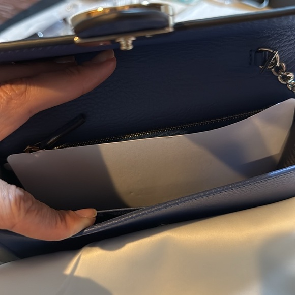 Gucci GG Interlocking Caspian Blue Leather Crossbody WOC Wallet on a Chain Bag - Picture 4 of 8